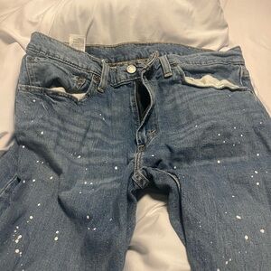 Levi’s 512 distressed with tapered leg. 34 x 30